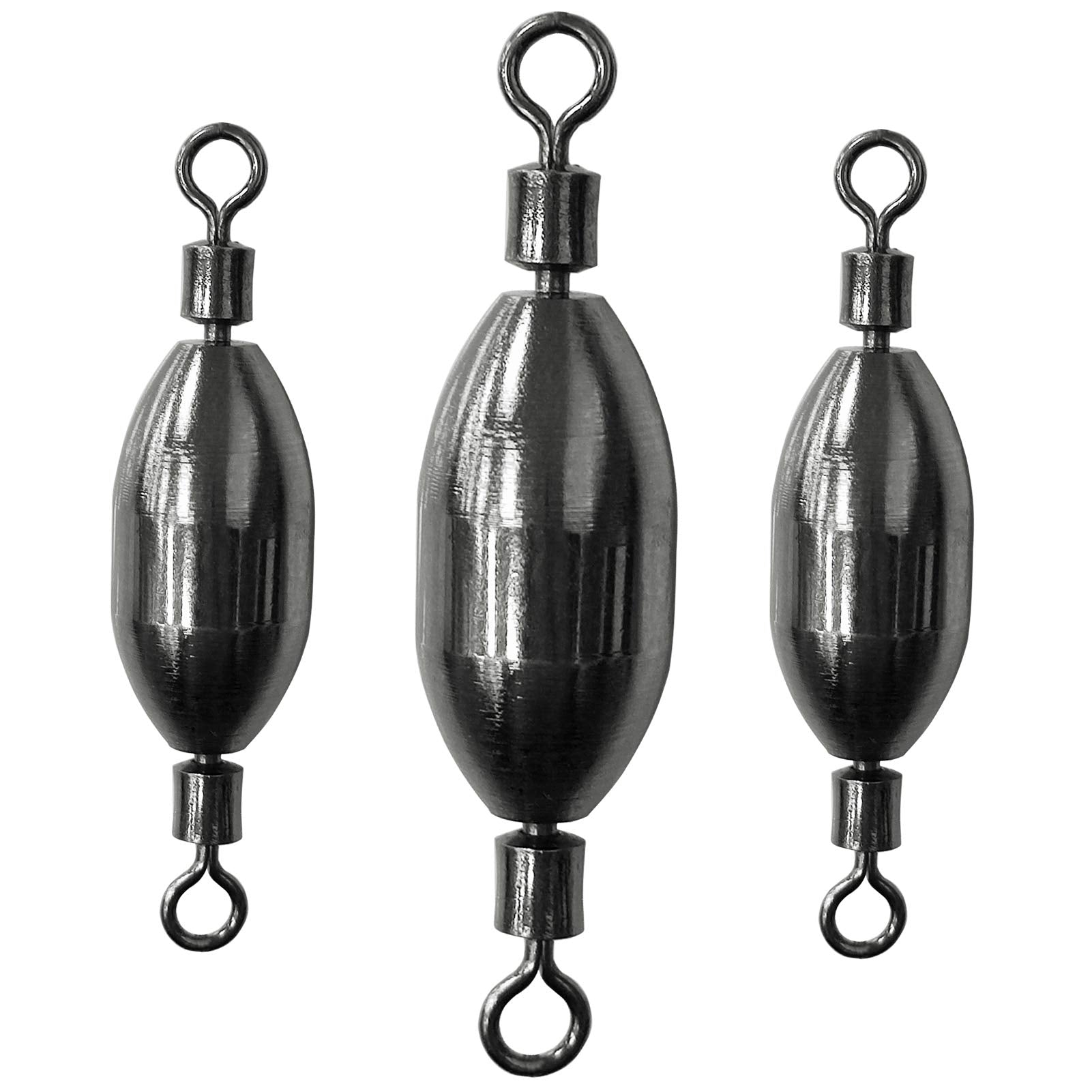 AMYSPORTS Saltwater Fishing Weights Swivel Bullet Sinkers Fishing Weight Brass Fishing Weights Freshwater Bass Sinker Weight with Swivel Rolling