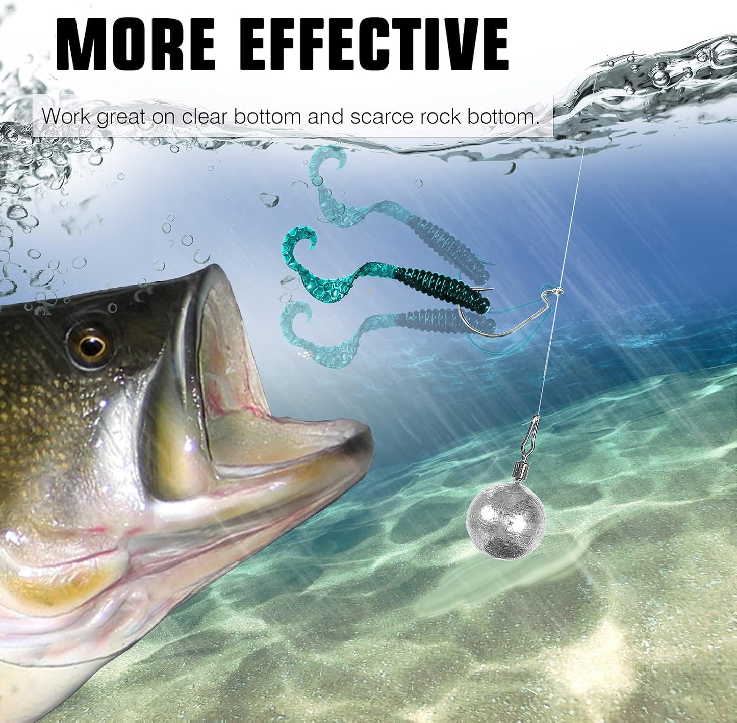 AMYSPORTS Casting Bass Weights Sinker Lead Round Removable Fishing Weights Sinker Drop Shot Fishing Sinker Freshwater