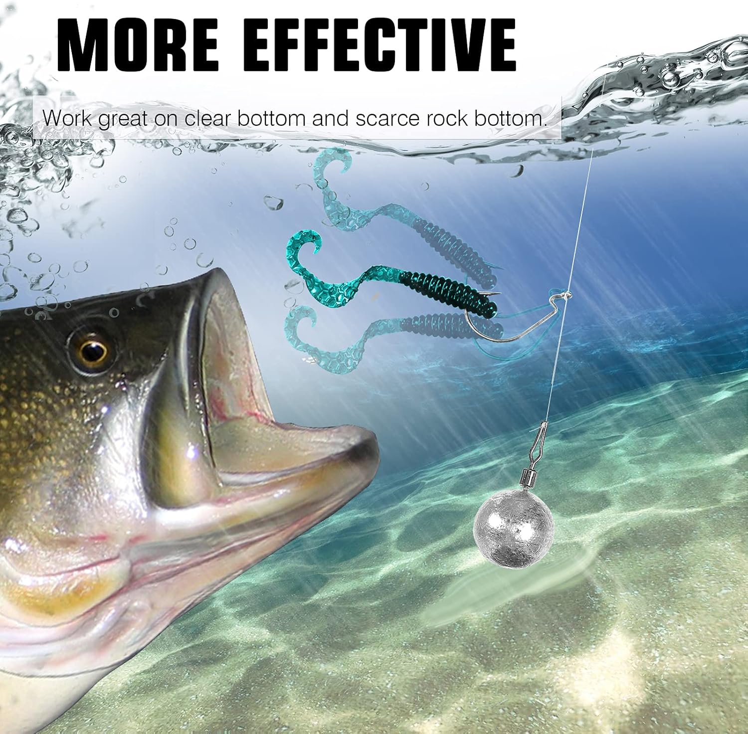 AMYSPORTS Casting Bass Weights Sinker Lead Round Removable Fishing Weights Sinker Drop Shot Fishing Sinker Freshwater