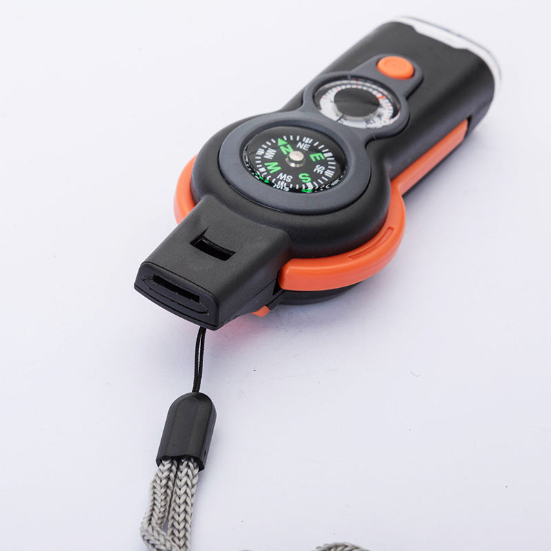 7-in-1 Outdoor Survival Whistle Multi-Function Emergency Tool