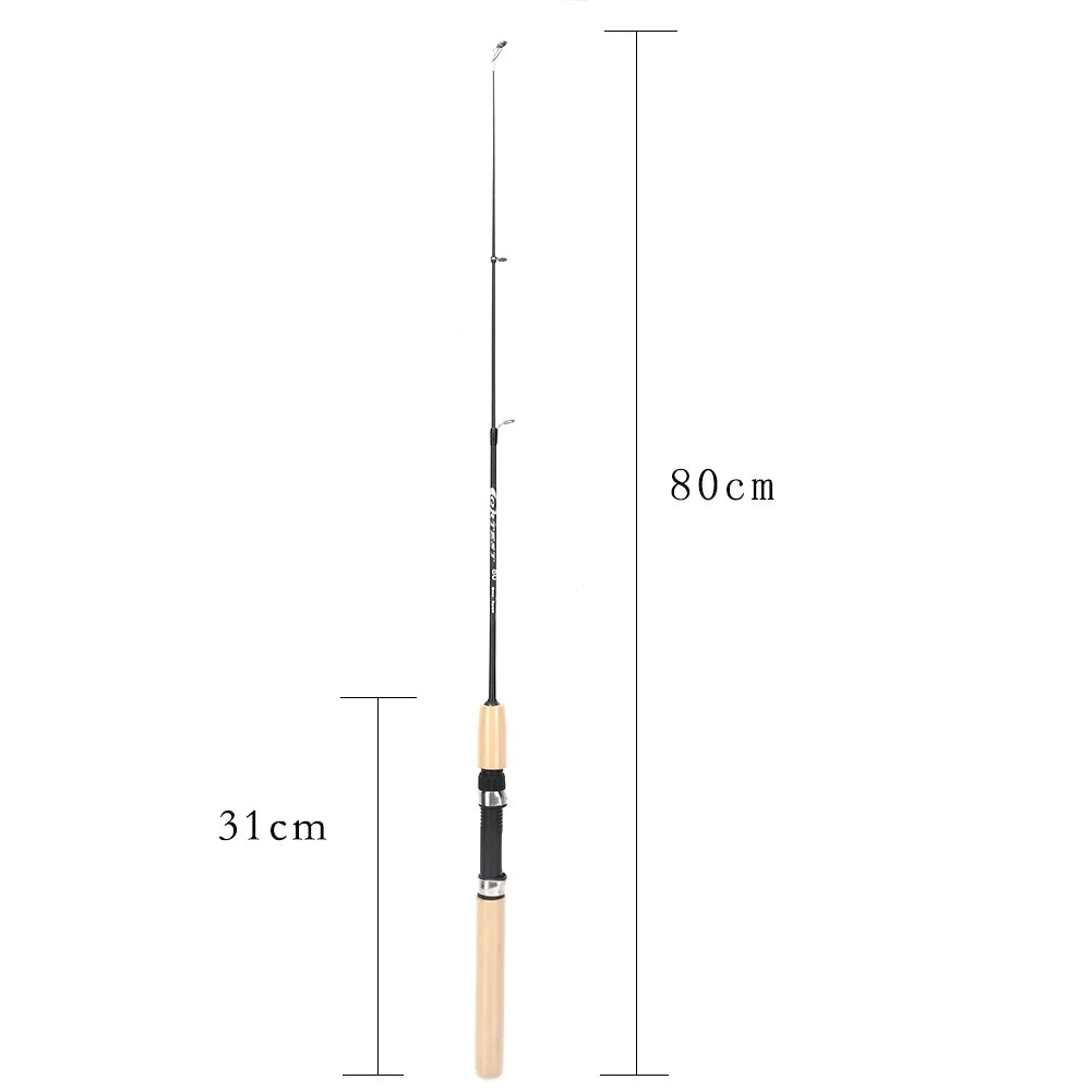 60/80/100cm Ice Fishing Rod Portable Fishing Pole Winter Fishing Rod Retractable Fishing Pole Fishing Tackle