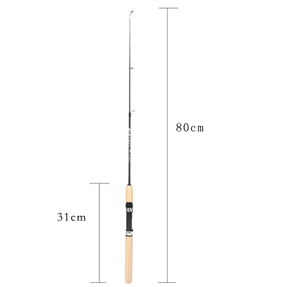 60/80/100cm Ice Fishing Rod Portable Fishing Pole Winter Fishing Rod Retractable Fishing Pole Fishing Tackle