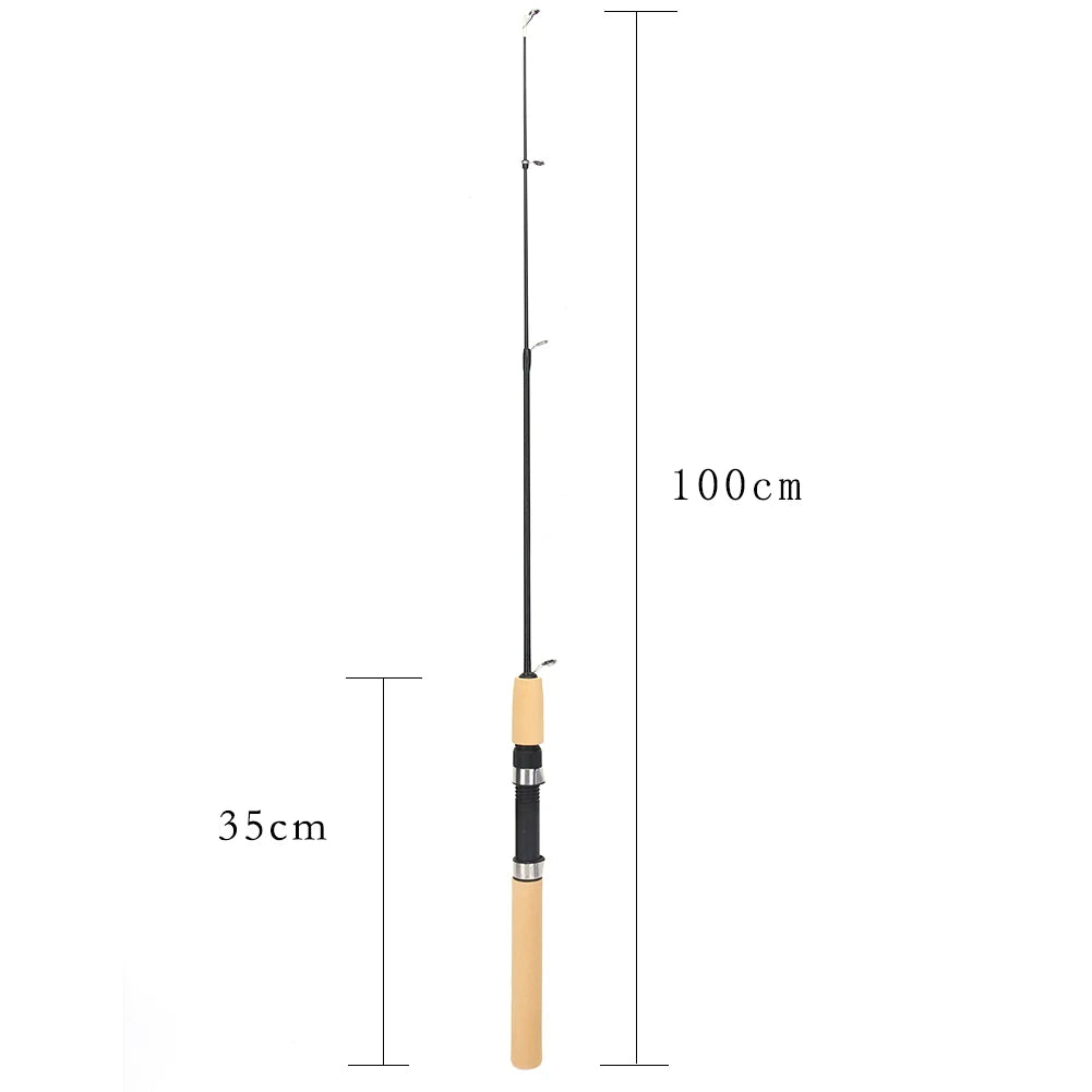 60/80/100cm Ice Fishing Rod Portable Fishing Pole Winter Fishing Rod Retractable Fishing Pole Fishing Tackle