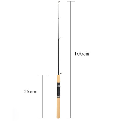 60/80/100cm Ice Fishing Rod Portable Fishing Pole Winter Fishing Rod Retractable Fishing Pole Fishing Tackle
