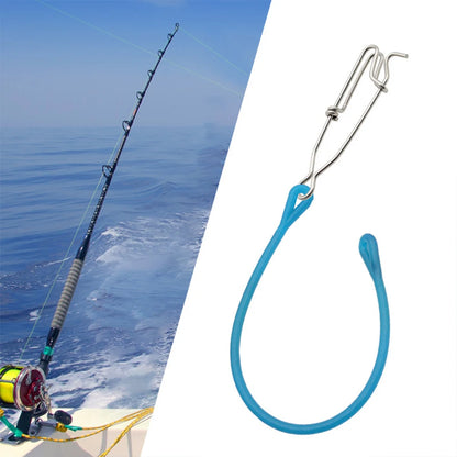 Fishing Hook Lure Connector with Shock Cord Fast Fishing Clip Fishing Tackles Lock Snap for Freshwater Saltwater
