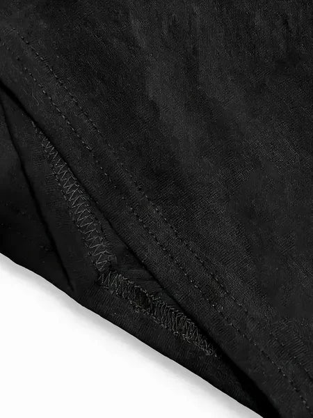 Men's 100% Cotton Fishing Rod Pattern T-Shirt - Casual Crewneck, Breathable & Machine Washable, Black, Sizes S-XXXL, All Sea