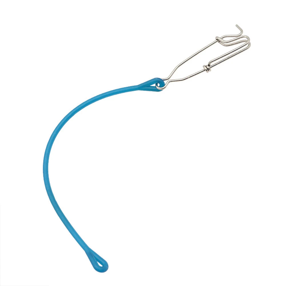 Fishing Hook Lure Connector with Shock Cord Fast Fishing Clip Fishing Tackles Lock Snap for Freshwater Saltwater