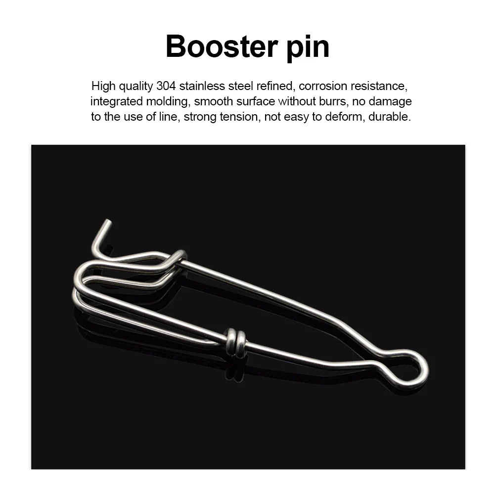 Fishing Hook Lure Connector with Shock Cord Fast Fishing Clip Fishing Tackles Lock Snap for Freshwater Saltwater