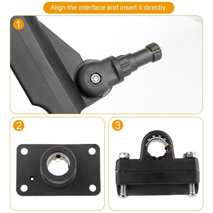 Boat Fishing Pole Rod Holder 360 Rotatable Kayak Side Rail Mount Adjustable Folding Rod Holder w Large Clamp